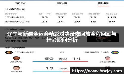 辽宁与新疆全运会精彩对决录像回放全程回顾与精彩瞬间分析