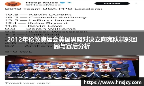 2012年伦敦奥运会美国男篮对决立陶宛队精彩回顾与赛后分析